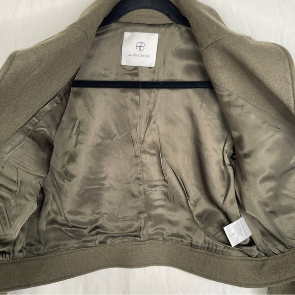 Anine Bing Dallas Jacket Army Green Size Small - Picture 4 of 10